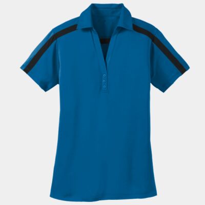 Ladies Silk Touch™ Performance Colorblock Stripe Polo Thumbnail