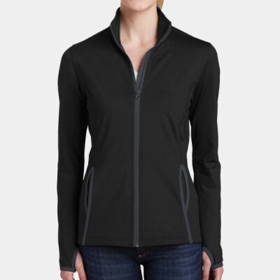 Ladies Sport Wick ® Stretch Contrast Full Zip Jacket Thumbnail